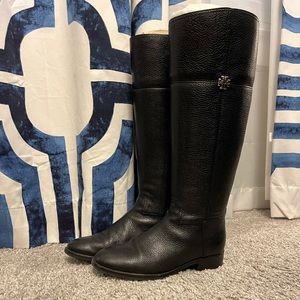 Tory Burch Jolie wide leg riding boot.  Black.  Worn 3 times.  Size 7.